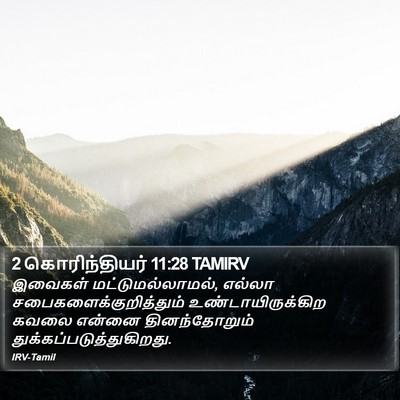 2 கொரிந்தியர் 11:28 TAMIRV Bible Verse Image