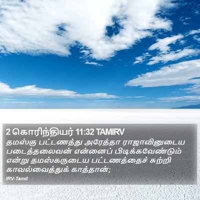2 கொரிந்தியர் 11:32 TAMIRV Bible Verse Image