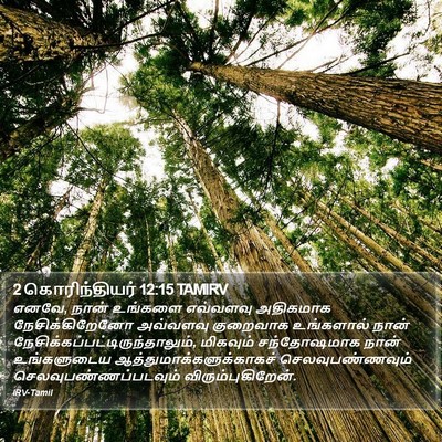 2 கொரிந்தியர் 12:15 TAMIRV Bible Verse Image