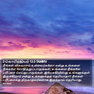 2 கொரிந்தியர் 13:5 TAMIRV Bible Verse Image
