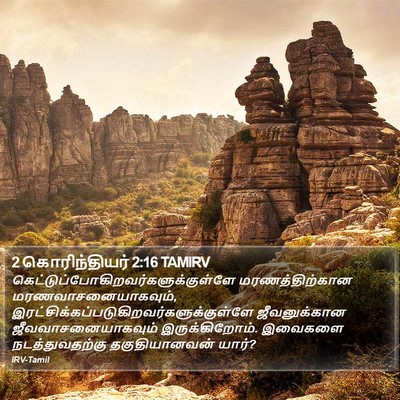 2 கொரிந்தியர் 2:16 TAMIRV Bible Verse Image