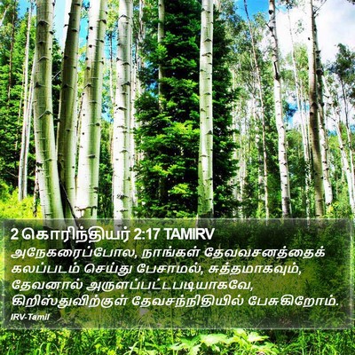 2 கொரிந்தியர் 2:17 TAMIRV Bible Verse Image