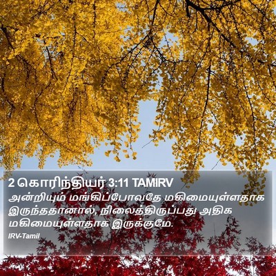 2 கொரிந்தியர் 3:11 TAMIRV Bible Verse Image