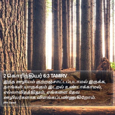 2 கொரிந்தியர் 6:3 TAMIRV Bible Verse Image