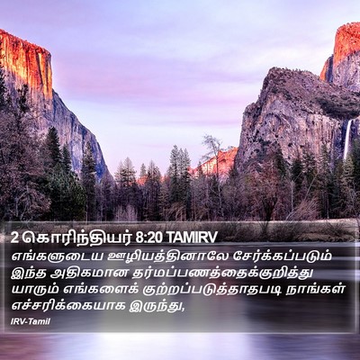 2 கொரிந்தியர் 8:20 TAMIRV Bible Verse Image