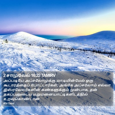 2 சாமுவேல் 16:22 TAMIRV Bible Verse Image
