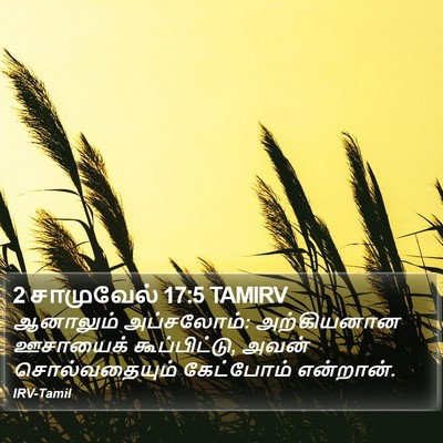 2 சாமுவேல் 17:5 TAMIRV Bible Verse Image