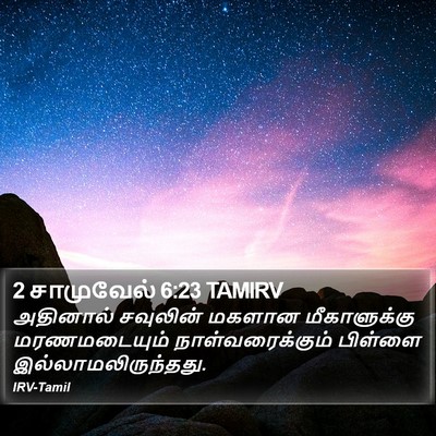2 சாமுவேல் 6:23 TAMIRV Bible Verse Image