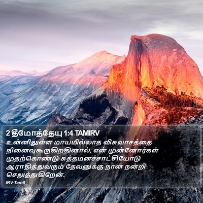 2 தீமோத்தேயு 1:4 TAMIRV Bible Verse Image
