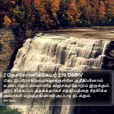 2 தெசலோனிக்கேயர் 2:10 TAMIRV Bible Verse Image