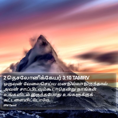 2 தெசலோனிக்கேயர் 3:10 TAMIRV Bible Verse Image