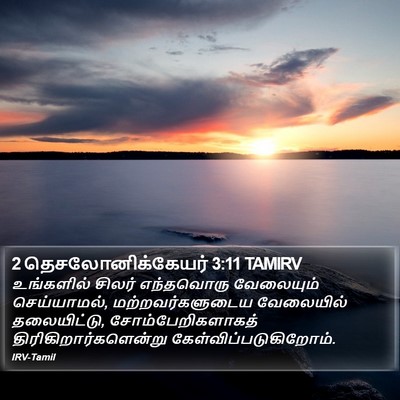 2 தெசலோனிக்கேயர் 3:11 TAMIRV Bible Verse Image
