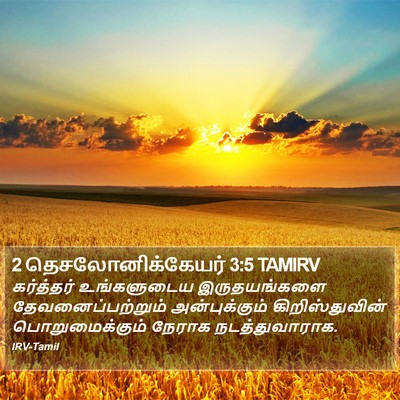 2 தெசலோனிக்கேயர் 3:5 TAMIRV Bible Verse Image