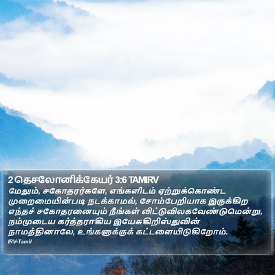 2 தெசலோனிக்கேயர் 3:6 TAMIRV Bible Verse Image