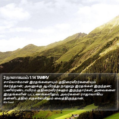 2 நாளாகமம் 1:14 TAMIRV Bible Verse Image