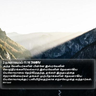 2 நாளாகமம் 11:16 TAMIRV Bible Verse Image