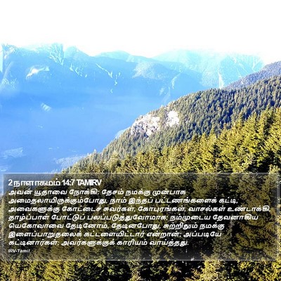 2 நாளாகமம் 14:7 TAMIRV Bible Verse Image