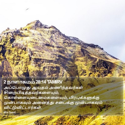 2 நாளாகமம் 28:14 TAMIRV Bible Verse Image