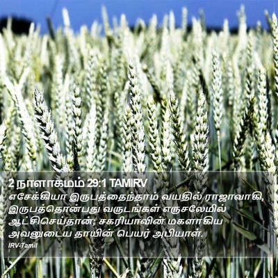 2 நாளாகமம் 29:1 TAMIRV Bible Verse Image