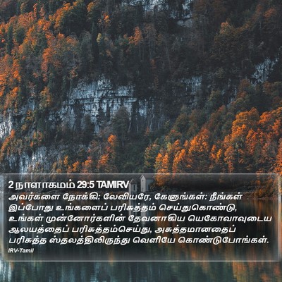 2 நாளாகமம் 29:5 TAMIRV Bible Verse Image