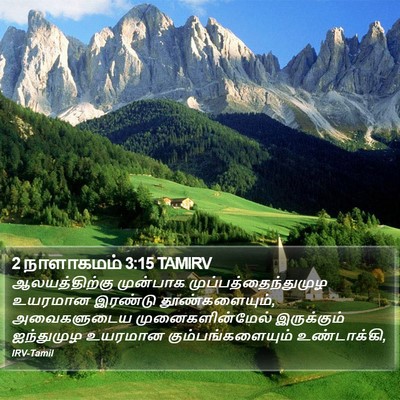 2 நாளாகமம் 3:15 TAMIRV Bible Verse Image