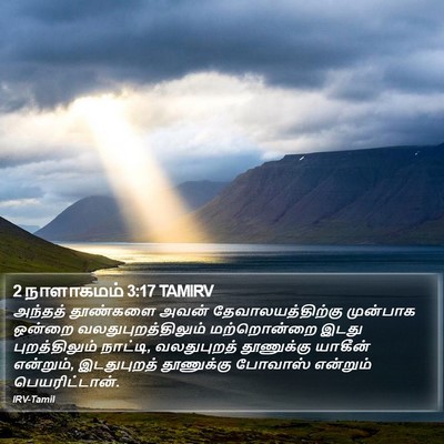2 நாளாகமம் 3:17 TAMIRV Bible Verse Image