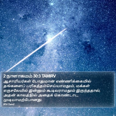 2 நாளாகமம் 30:3 TAMIRV Bible Verse Image