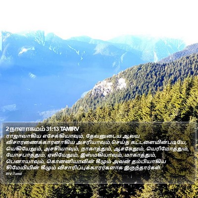 2 நாளாகமம் 31:13 TAMIRV Bible Verse Image