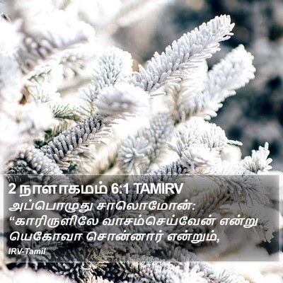 2 நாளாகமம் 6:1 TAMIRV Bible Verse Image