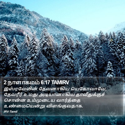 2 நாளாகமம் 6:17 TAMIRV Bible Verse Image