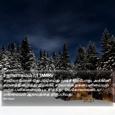 2 நாளாகமம் 7:1 TAMIRV Bible Verse Image