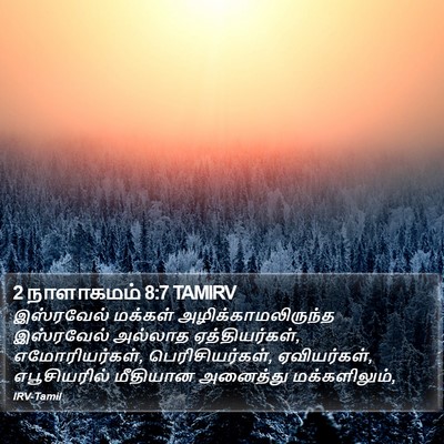 2 நாளாகமம் 8:7 TAMIRV Bible Verse Image