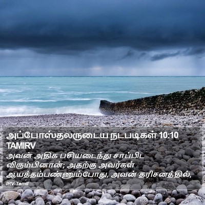 அப்போஸ்தலருடைய நடபடிகள் 10:10 TAMIRV Bible Verse Image