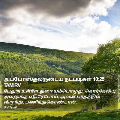 அப்போஸ்தலருடைய நடபடிகள் 10:25 TAMIRV Bible Verse Image