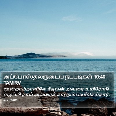 அப்போஸ்தலருடைய நடபடிகள் 10:40 TAMIRV Bible Verse Image