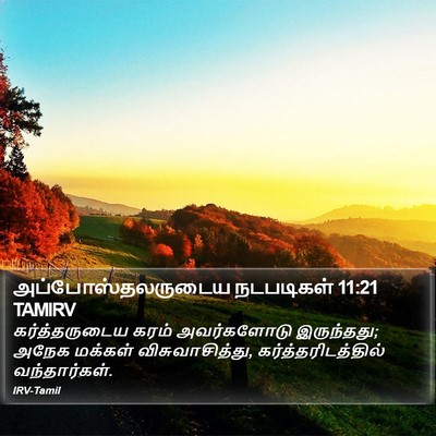 அப்போஸ்தலருடைய நடபடிகள் 11:21 TAMIRV Bible Verse Image