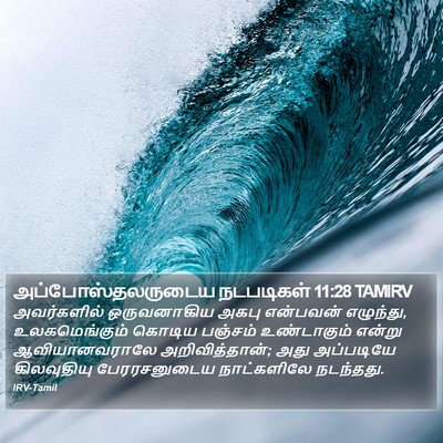 அப்போஸ்தலருடைய நடபடிகள் 11:28 TAMIRV Bible Verse Image