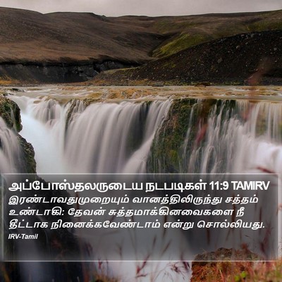 அப்போஸ்தலருடைய நடபடிகள் 11:9 TAMIRV Bible Verse Image