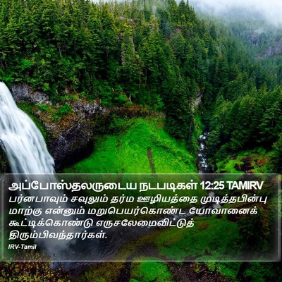 அப்போஸ்தலருடைய நடபடிகள் 12:25 TAMIRV Bible Verse Image