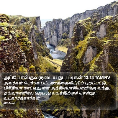 அப்போஸ்தலருடைய நடபடிகள் 13:14 TAMIRV Bible Verse Image