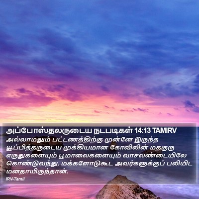 அப்போஸ்தலருடைய நடபடிகள் 14:13 TAMIRV Bible Verse Image