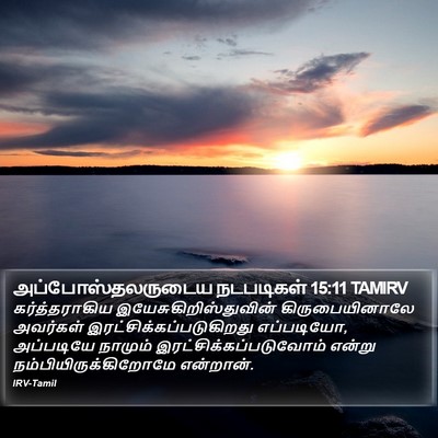 அப்போஸ்தலருடைய நடபடிகள் 15:11 TAMIRV Bible Verse Image