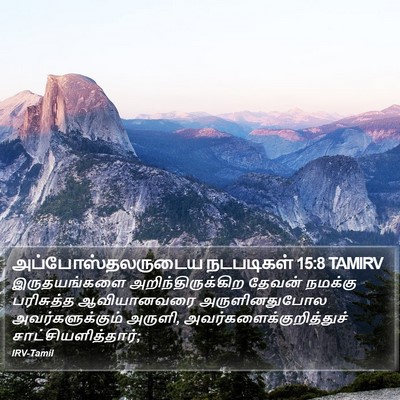 அப்போஸ்தலருடைய நடபடிகள் 15:8 TAMIRV Bible Verse Image