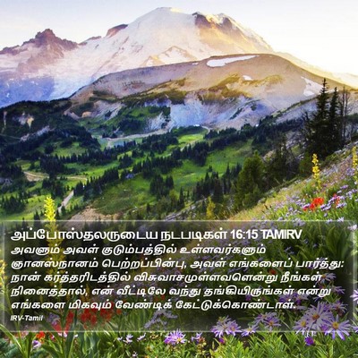 அப்போஸ்தலருடைய நடபடிகள் 16:15 TAMIRV Bible Verse Image
