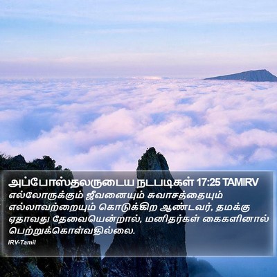 அப்போஸ்தலருடைய நடபடிகள் 17:25 TAMIRV Bible Verse Image