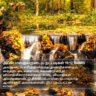 அப்போஸ்தலருடைய நடபடிகள் 19:12 TAMIRV Bible Verse Image