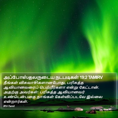 அப்போஸ்தலருடைய நடபடிகள் 19:2 TAMIRV Bible Verse Image