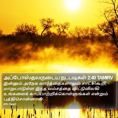 அப்போஸ்தலருடைய நடபடிகள் 2:40 TAMIRV Bible Verse Image