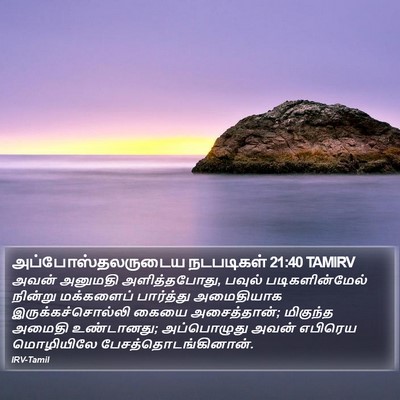 அப்போஸ்தலருடைய நடபடிகள் 21:40 TAMIRV Bible Verse Image