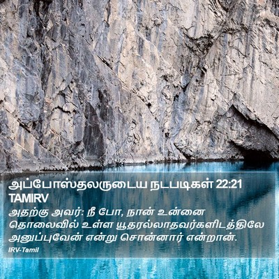 அப்போஸ்தலருடைய நடபடிகள் 22:21 TAMIRV Bible Verse Image